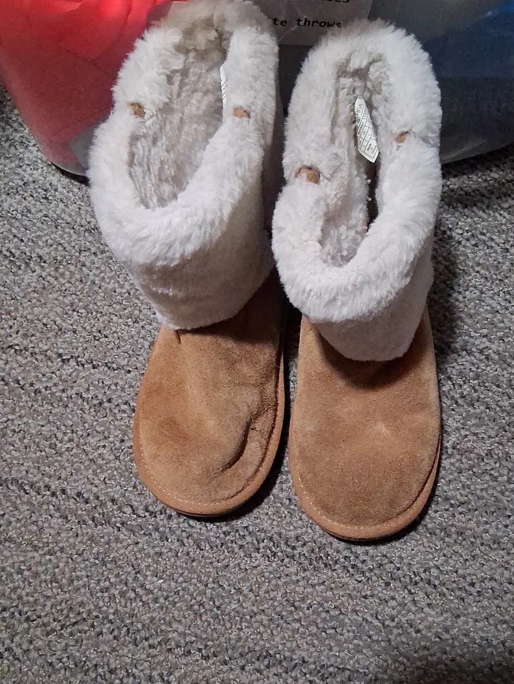 Koolaburra Chestnut Suede Shearling Bootie